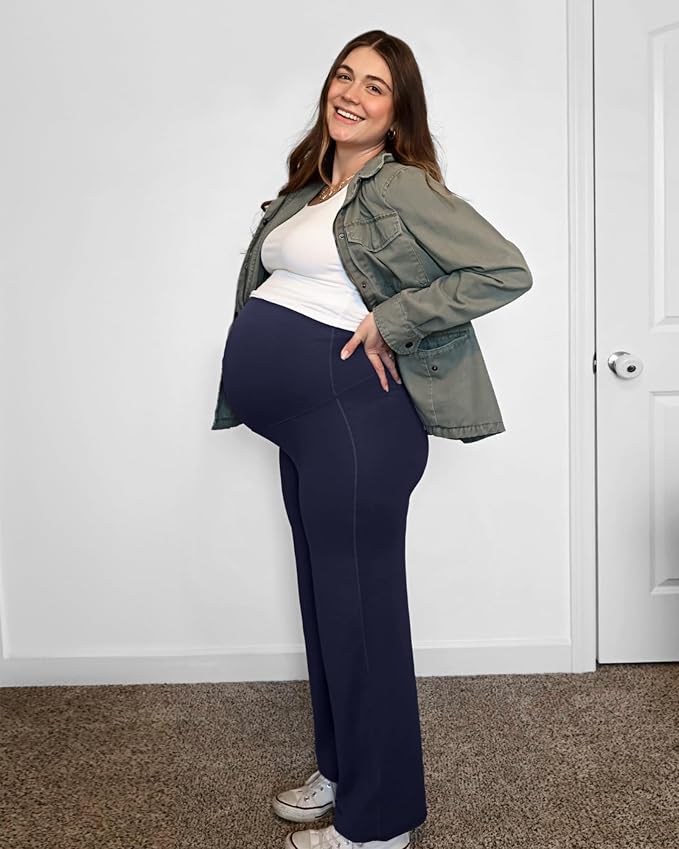 G4Free BareFeel Maternity Dress Yoga Pants Over The Belly Stretchy Work Slack - Image 6