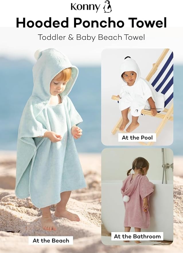 Konny Baby Hooded Towel Rayon from Bamboo Cotton Baby Bath Beach Towel Hooded - Image 2