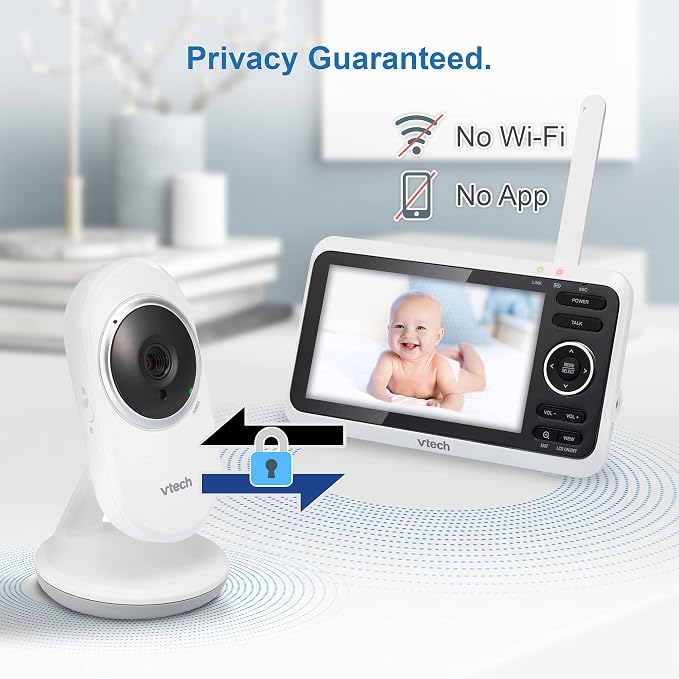 VTech VM350 Baby Monitor, 1000ft Long Range, Night Vision, 2-Way Talk, Secured - Image 6