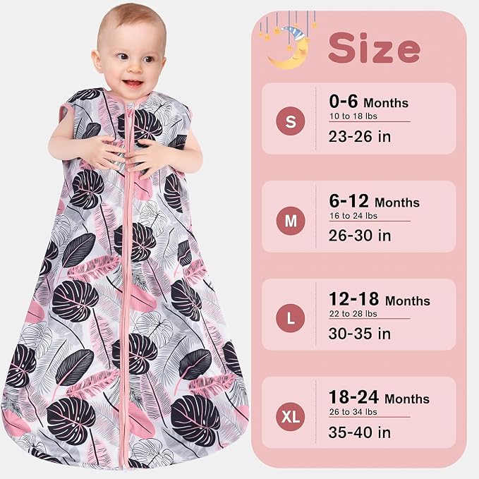 Baby Sleep Sack 6-12 Months 3 Pack Baby Wearable Blanket 100% Rayon Cotton - Image 6