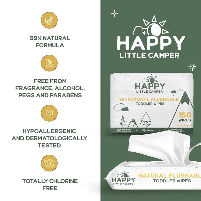 Happy Little Camper Ultra-Absorbent Natural Baby Diapers Size 1 - Image 6