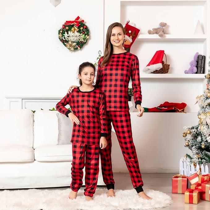 Schbbbta Family Matching Pajamas Holiday Sleepwear Long Sleeve Pjs Sets - Image 3