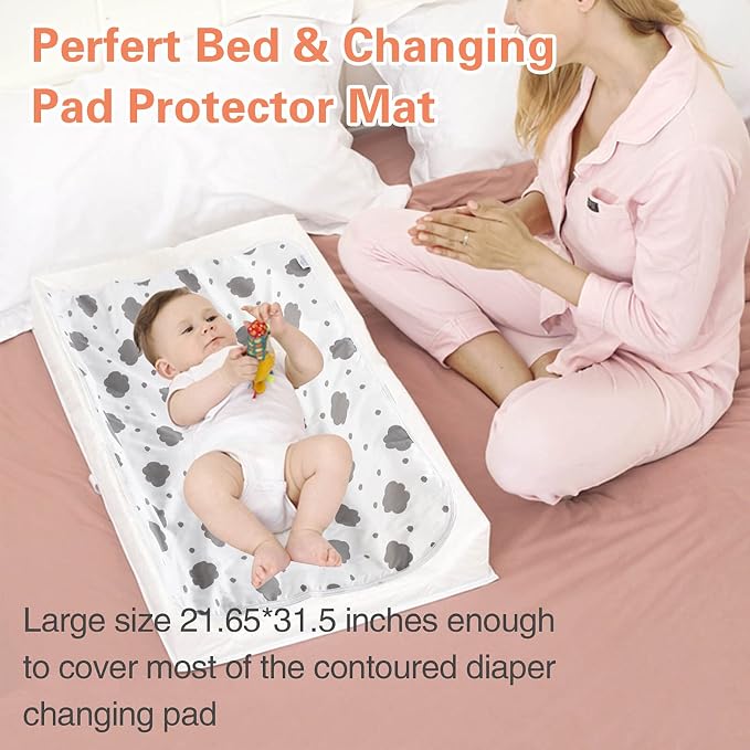 Baby Diaper Changing Pad, 21 5/8" x 31.5" Waterproof Changing Pad Liners - Image 4