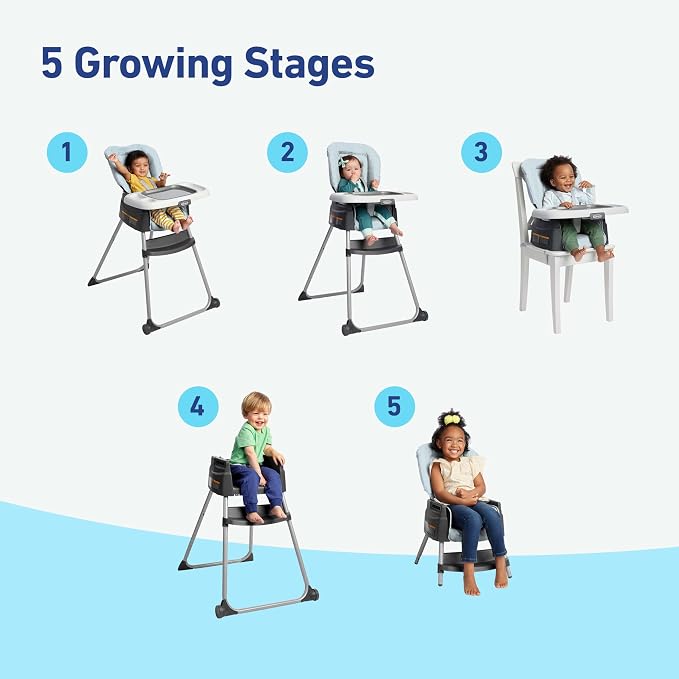 Graco Made2Grow 5-in-1 Convertible Highchair, Adjustable Baby to Toddler Seat - Image 2