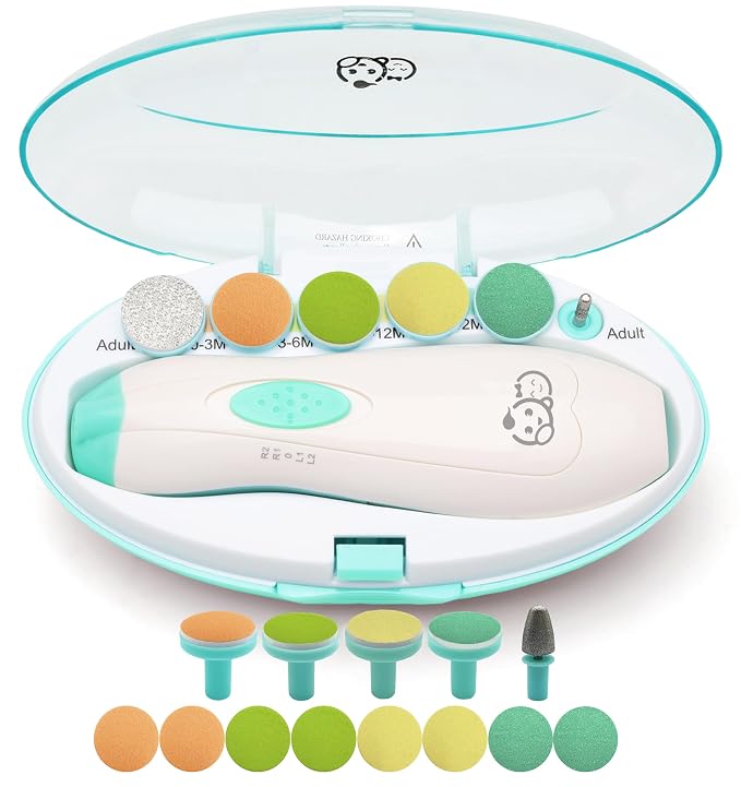Baby Nail Trimmer 21 in 1, Usage Labeled Case & 13 Extra Replacement Tools by Royal+Angels