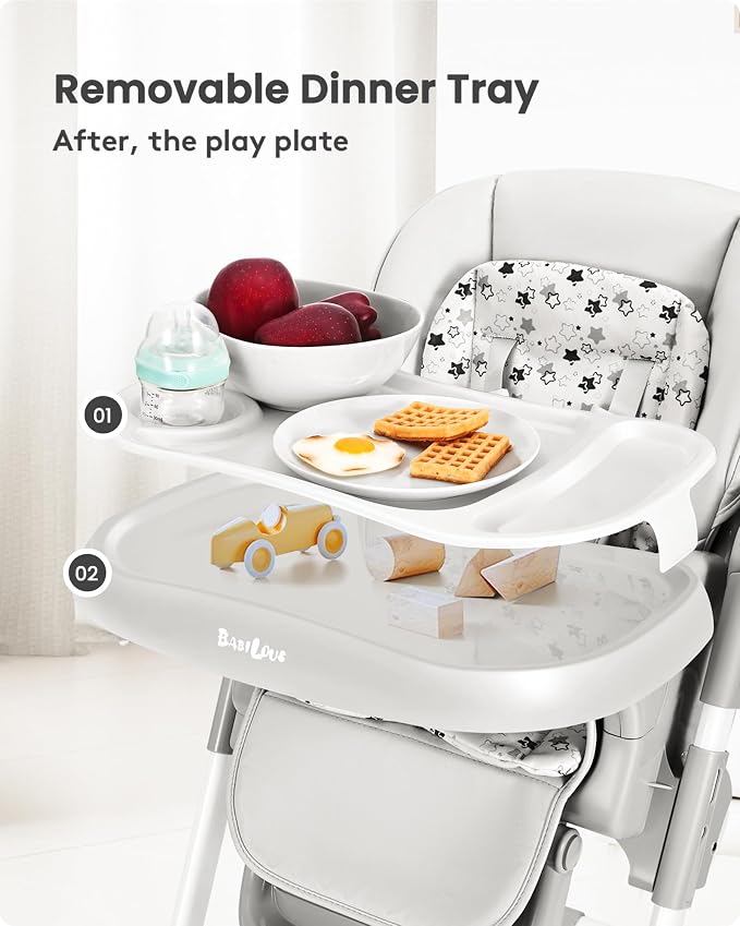 Foldable High Chair with Soft Cushion, High Chairs - Image 6