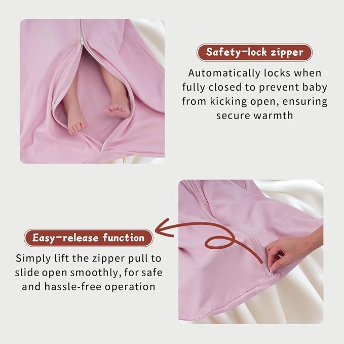 Baby Sleep Sack 0-6 Months, 100% Cotton TOG 0.5 Wearable Blanket - Image 3