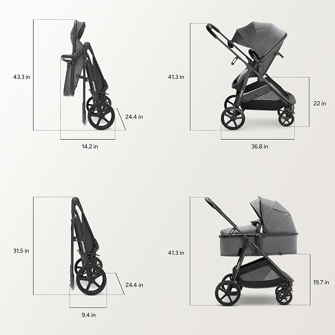 Mompush Wiz 2 in 1 Baby Stroller - Image 4