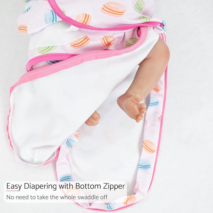 LollyBanks Baby Swaddles 100% Organic Cotton, 3-6 Months Baby Girl Swaddles - Image 5