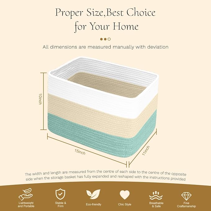 Hopegiver 3 Pack Storage Baskets - Image 8