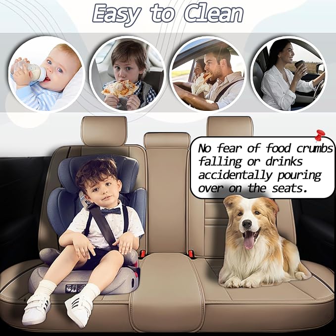 Car Seat Covers for Dodge Charger 2006-2023 | 5-Seats Seat Covers, Waterproof - Image 7