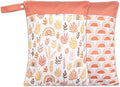 2 Pack Wet Dry Bags for Baby Cloth Diapers&Breast Pump Parts, Waterproof by Smarbore