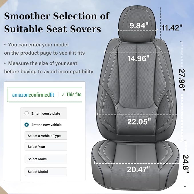 Coverado Seat Covers, Car Seat Covers Front Seats, Car Seat Cover, Car Seat - Image 5
