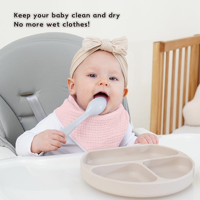 Susurration Muslin Baby Drool Bibs 6Pack Soft Triangular Adjustable Baby - Image 2