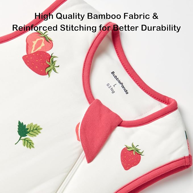 BubblePanda Rayon Made from Bamboo Sleep Sack 0-6 Months 0.5 Tog Soft Newborn - Image 5