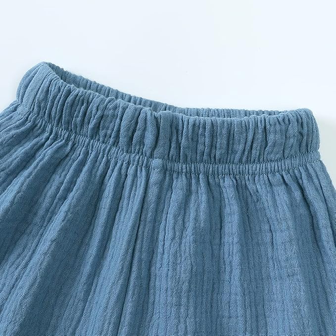 MYGBCPJS Baby Boys Girls Cotton Linen Trousers Kids Casual Ankle Pants Loose - Image 5