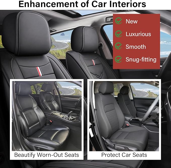 Leather Car Seat Covers Fit for LR Range Rover 2022-2025, 5 Seater Waterproof - Image 6