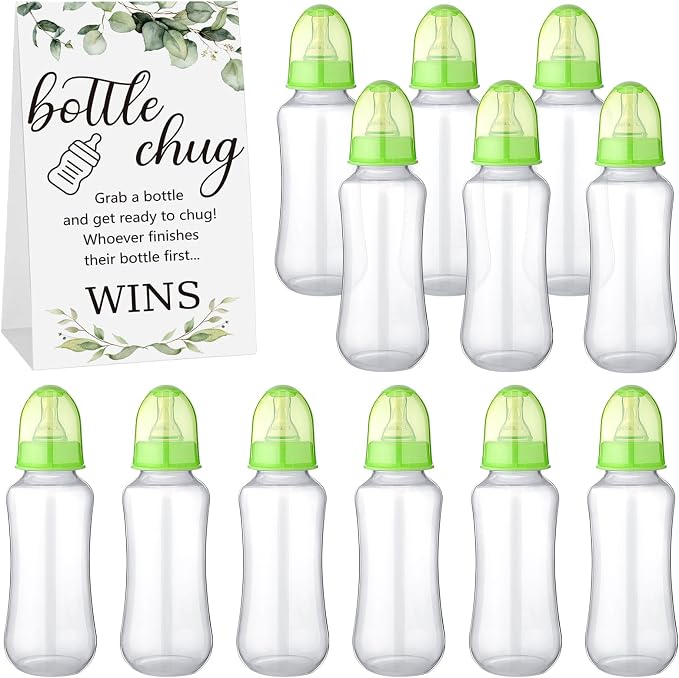TrelaCo Cool Baby Shower Games Sets 12 Pcs Feeding Bottles by TrelaCo