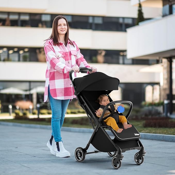 INFANS Lightweight Baby Stroller, Ultra-Compact Fold Airplane Ready Travel - Image 2