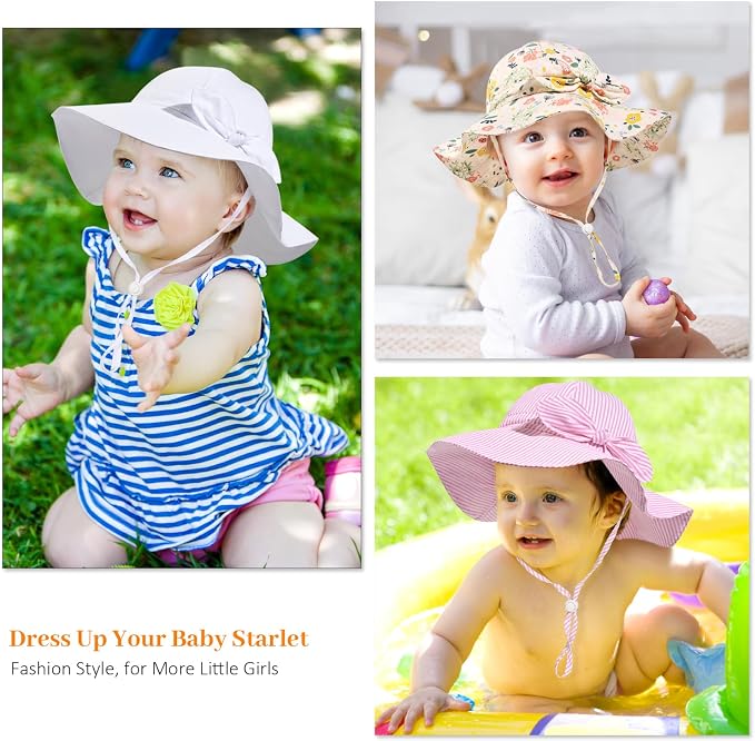 Baby Girl Sun Hat Summer Foldable Beach Hats - Image 6