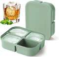 Ice Cube Tray 2 Pack – Stackable Large Silicone Ice Cube Freezer Molds & Easy by Nbyouw