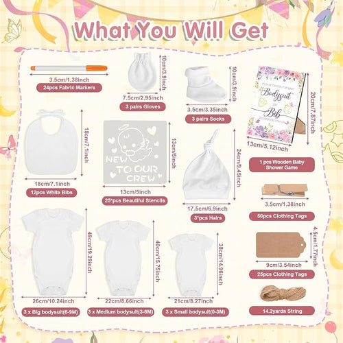162Pcs Baby Shower Game Decorations Kit - Image 2