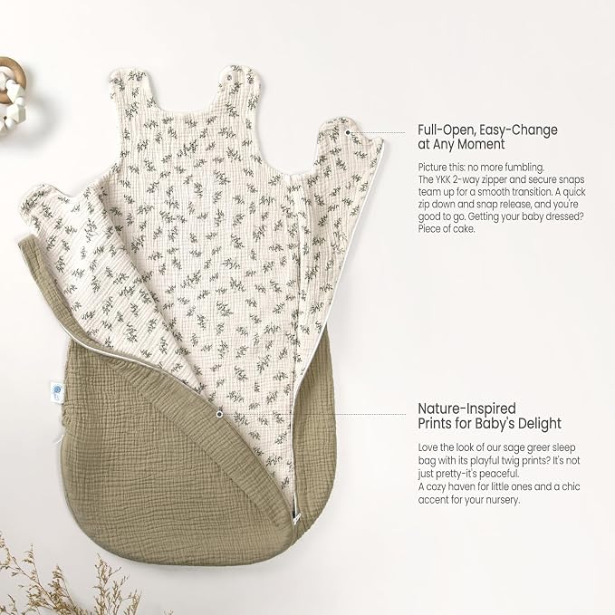lulumoon Sleep Sack Muslin for Baby: Cotton Wearable Blanket for 15-24 Months - Image 4