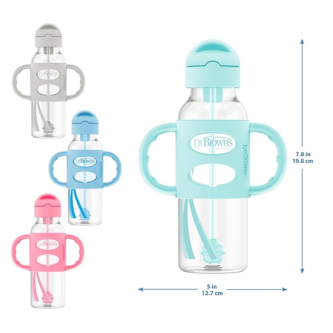 Dr. Brown's Milestones Narrow Sippy Straw Bottle, Spill-Proof - Image 8