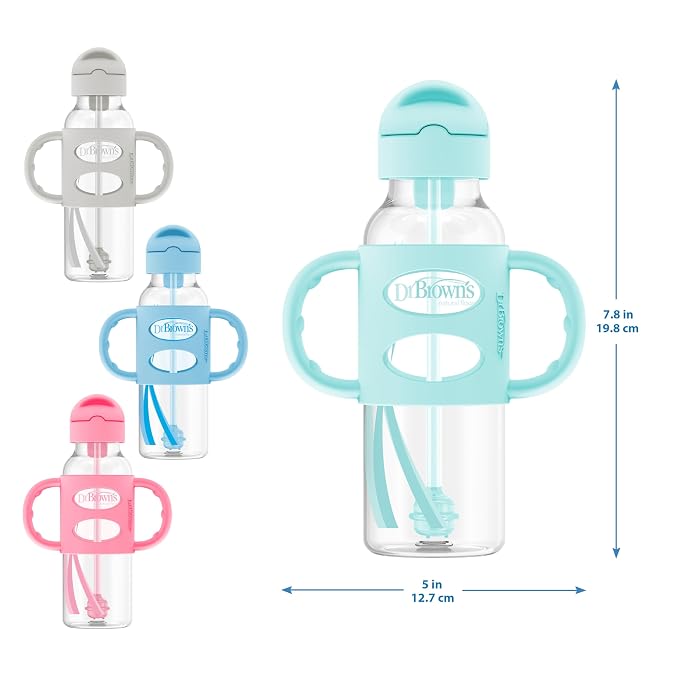Dr. Brown's Milestones Narrow Sippy Straw Bottle, Spill-Proof - Image 10