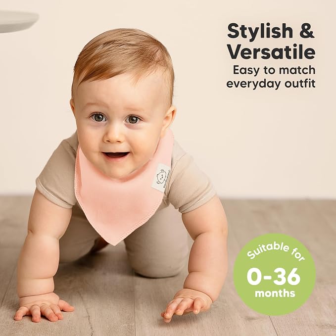 8-Pack Organic Baby Bandana Bibs - Image 4