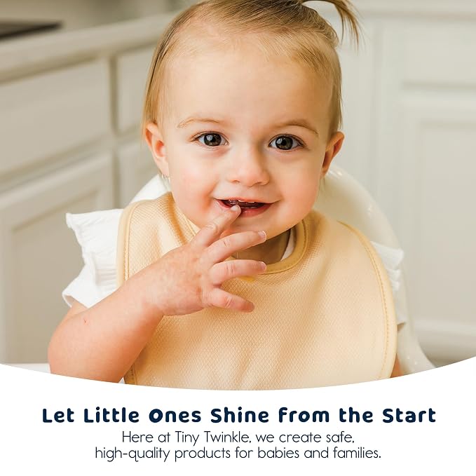 Tiny Twinkle 8 Pack Baby Bibs for Drooling and Teething – Waterproof & - Image 6