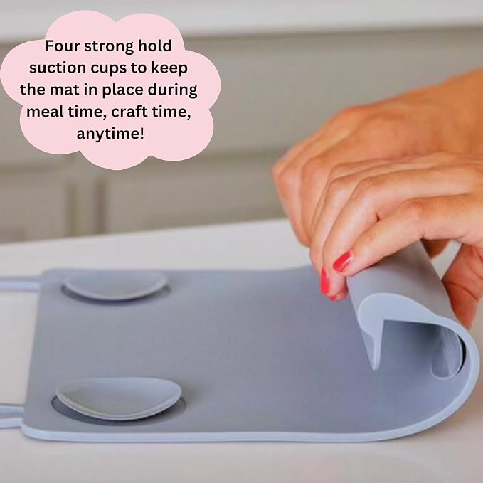 The Table Tyke Silicone Suction Placemat | Teething Edge Bumper/Spill Stopper | - Image 3