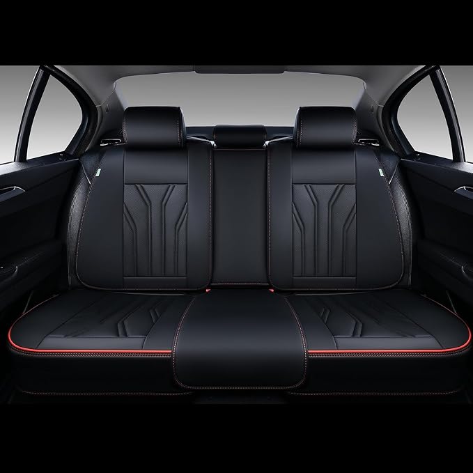 FLORICH Leather Seat Covers Full Set Car Seat Protectors 5 Seats Automotive - Image 6