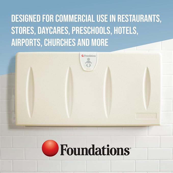 Foundations Classic Horizontal Baby Changing Station w/EZ Mount Backer Plate - Image 7