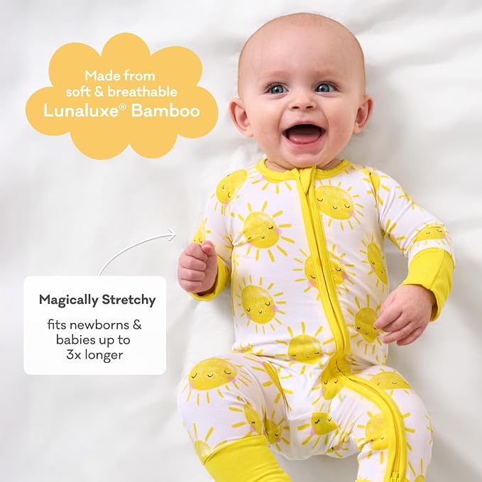 Little Sleepies Pajamas for Baby Boys & Girls, Viscose from Bamboo Baby Pajamas - Image 3