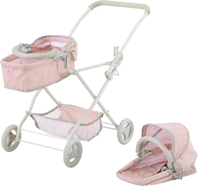 Olivia's Little World Twin Baby Doll Stroller, Double Bassinet Stroller Kids - Image 6