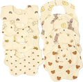 Muslin Baby Bibs for Drooling and Teething Newborn Drool Bibs for Baby Girl Boy by DOSMINE