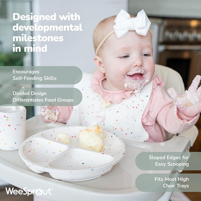 WeeSprout Silicone Divided Plates, 100% Food Grade Silicone Divided Plates - Image 3