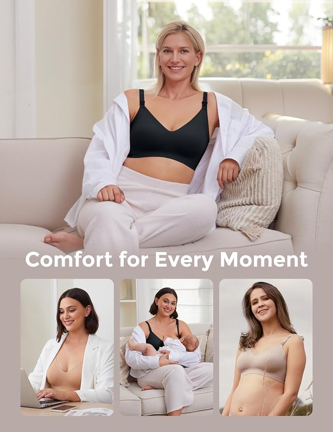 Momcozy Nursing Bras for Breastfeeding, YN21 Seamless Ultra Comfort Maternity - Image 7
