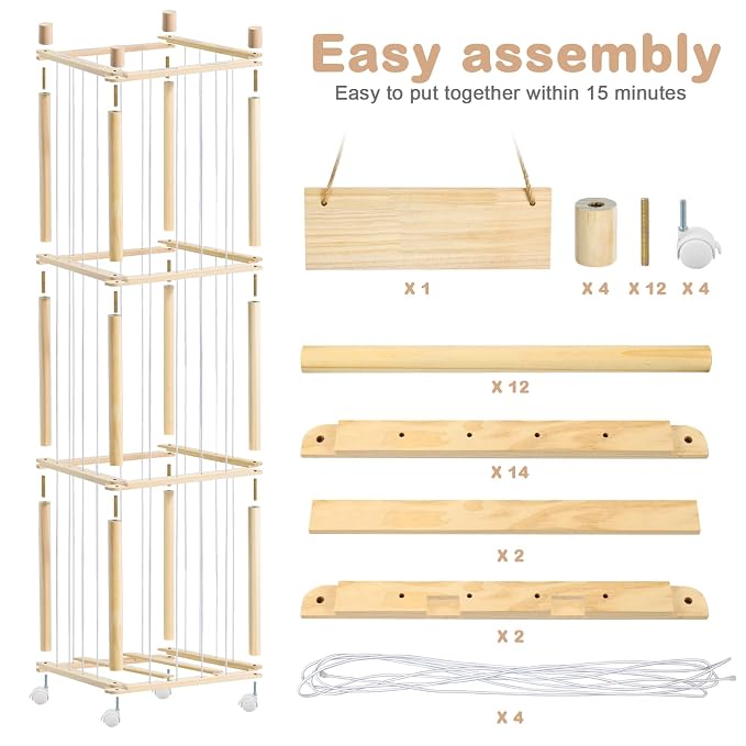 Stuffed Animal Storage, Wooden Cute Zoo Toy Holder - Image 6