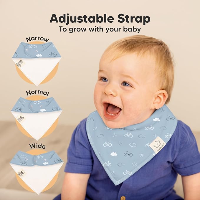 8-Pack Organic Baby Bandana Bibs - Image 3
