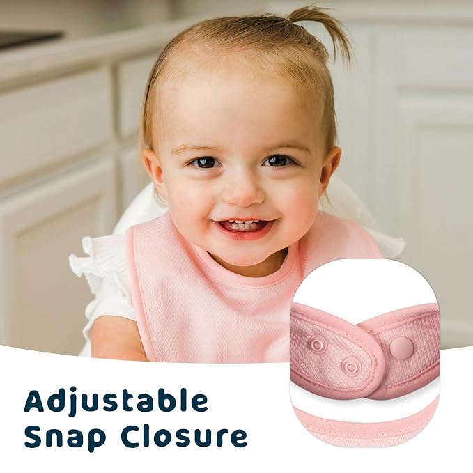 Tiny Twinkle 8 Pack Baby Bibs for Drooling and Teething – Waterproof & - Image 6