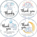 80 Pieces Cute Elephant Thank You Stickers, Baby Shower Birthday Party Decorate by PNTKION