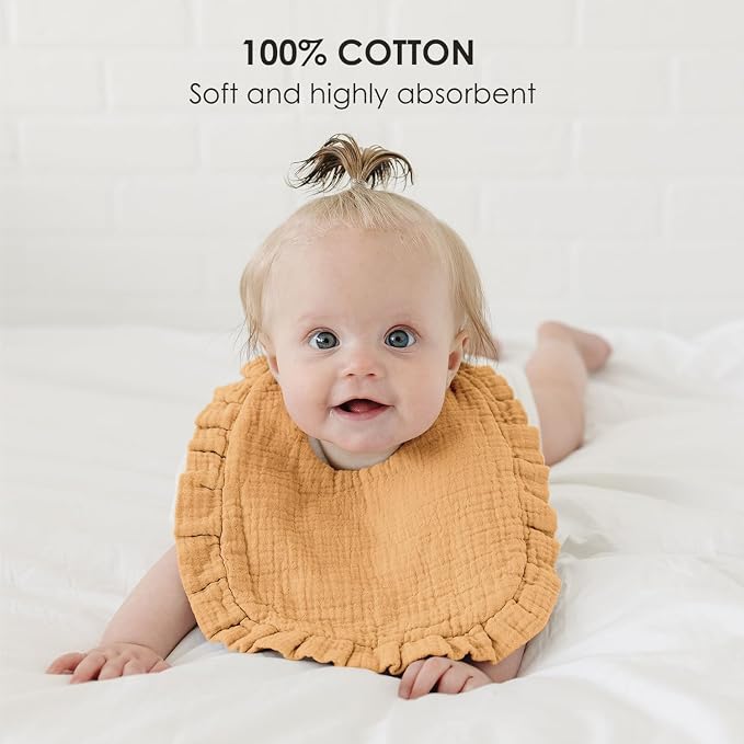 Baby Muslin Bibs Bandana Drool Bibs - Image 3