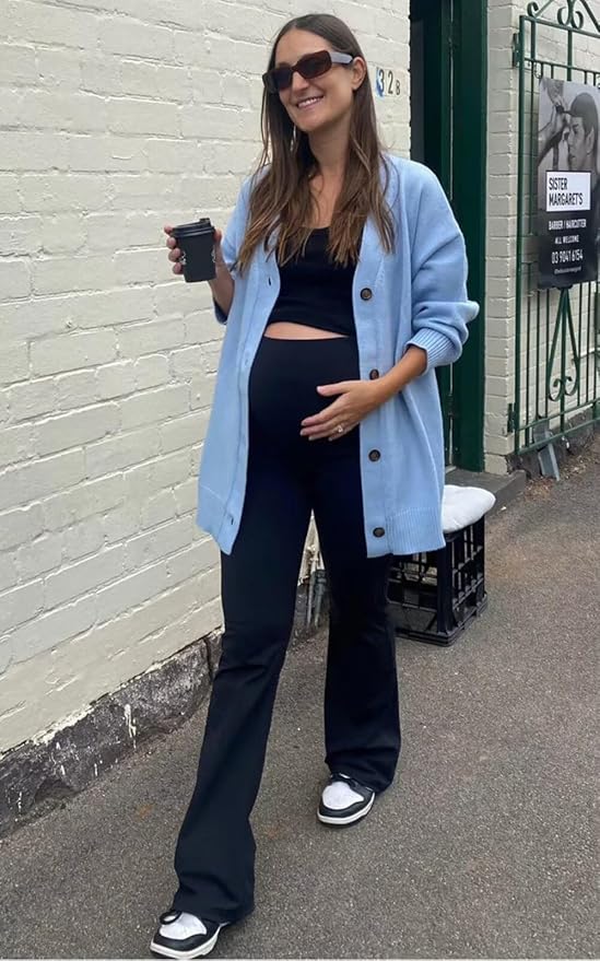 Fotociti Maternity Flare Leggings - Image 4