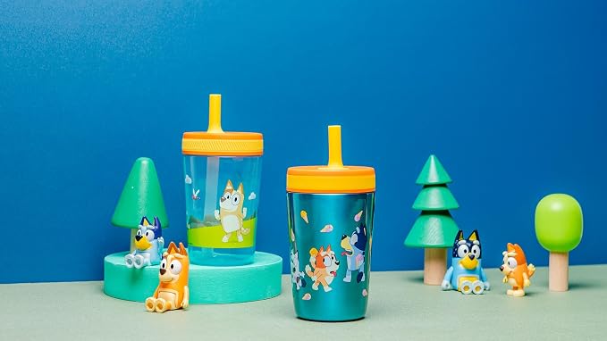 Zak Designs Bluey Kelso Tumbler Set, Leak-Proof Screw-On Lid - Image 9