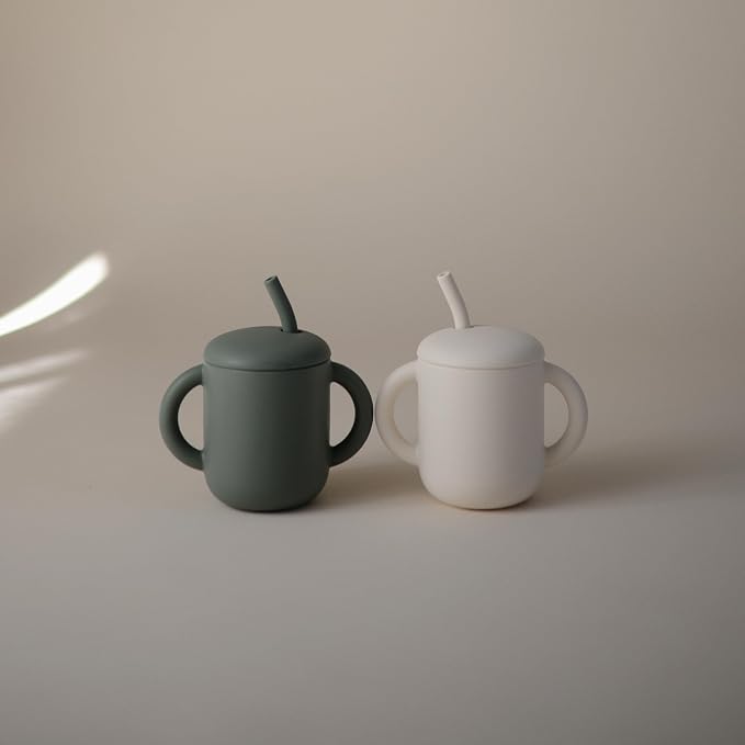 mushie 100% Silicone Training Cup & Straw - Image 9