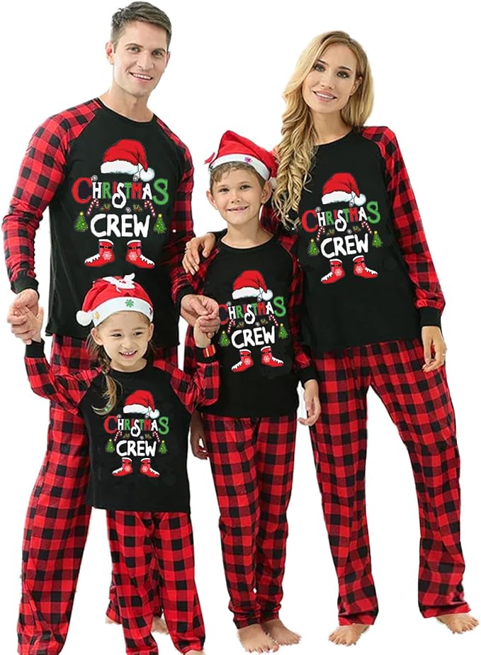 Awoscut Christmas Family Matching Pajamas Christmas Pjs Holiday Nightwear by Awoscut