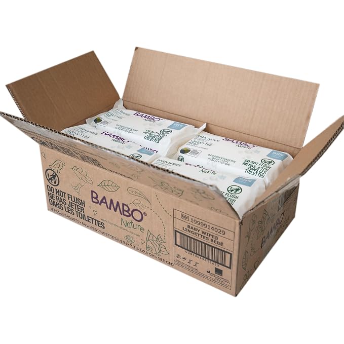 Bambo Nature USDA Certified Biobased Baby Wipes 64 Count - Image 2