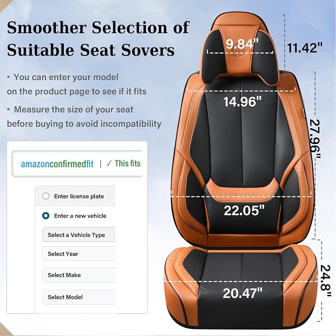 Coverado Universal Seat Covers Full Set, 5 Seats Universal Seat Covers - Image 6